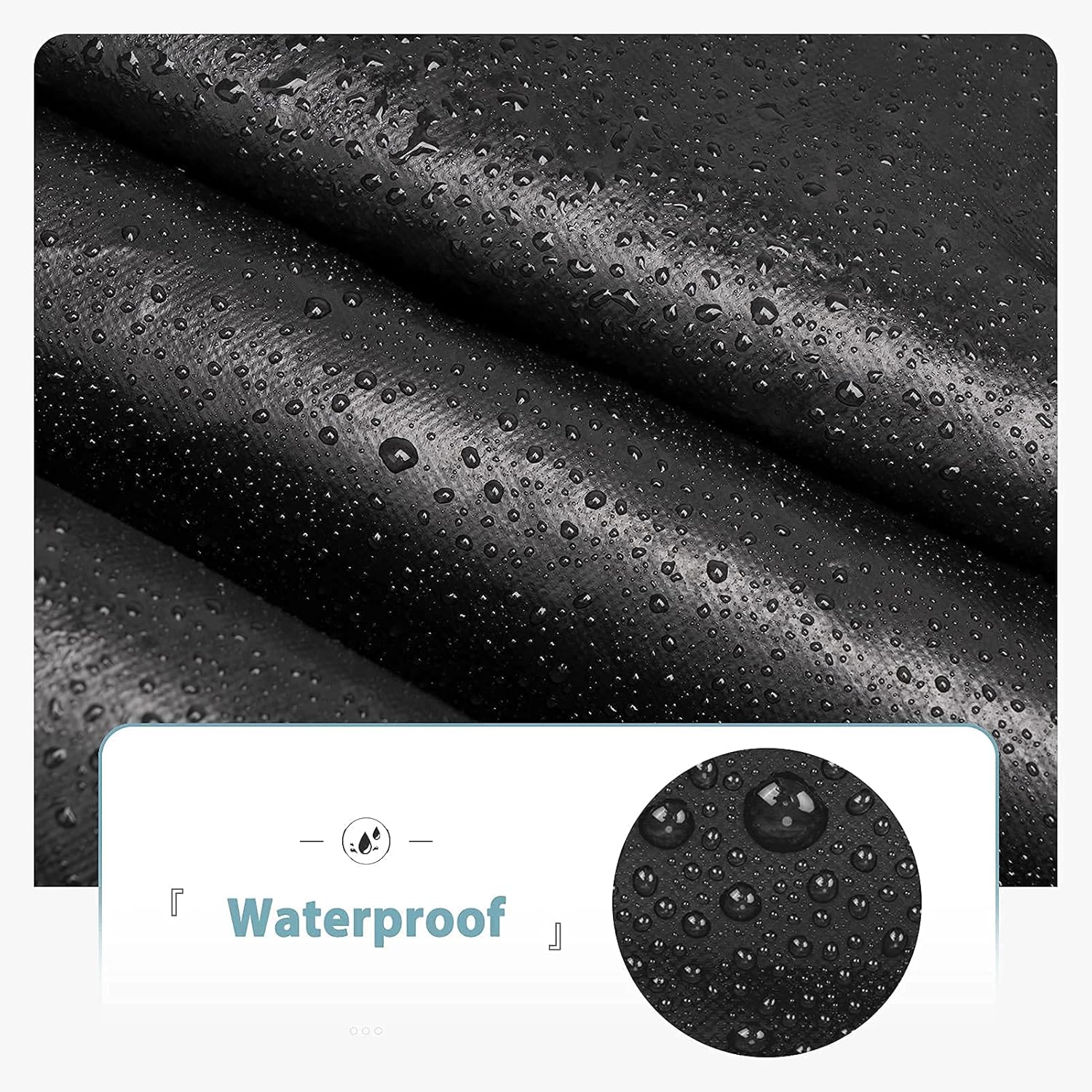 Waterproof Small Round Grill Cover - Fits George Foreman, Techwood, Cuisinart, Homewell Electric Grills, Weber Jumbo Joe Charcoal Grill and More - 19.2