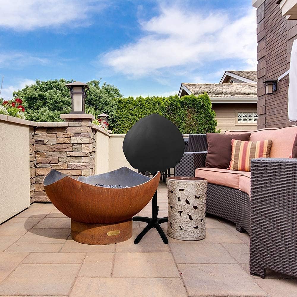 Waterproof Small Round Grill Cover - Fits George Foreman, Techwood, Cuisinart, Homewell Electric Grills, Weber Jumbo Joe Charcoal Grill and More - 19.2