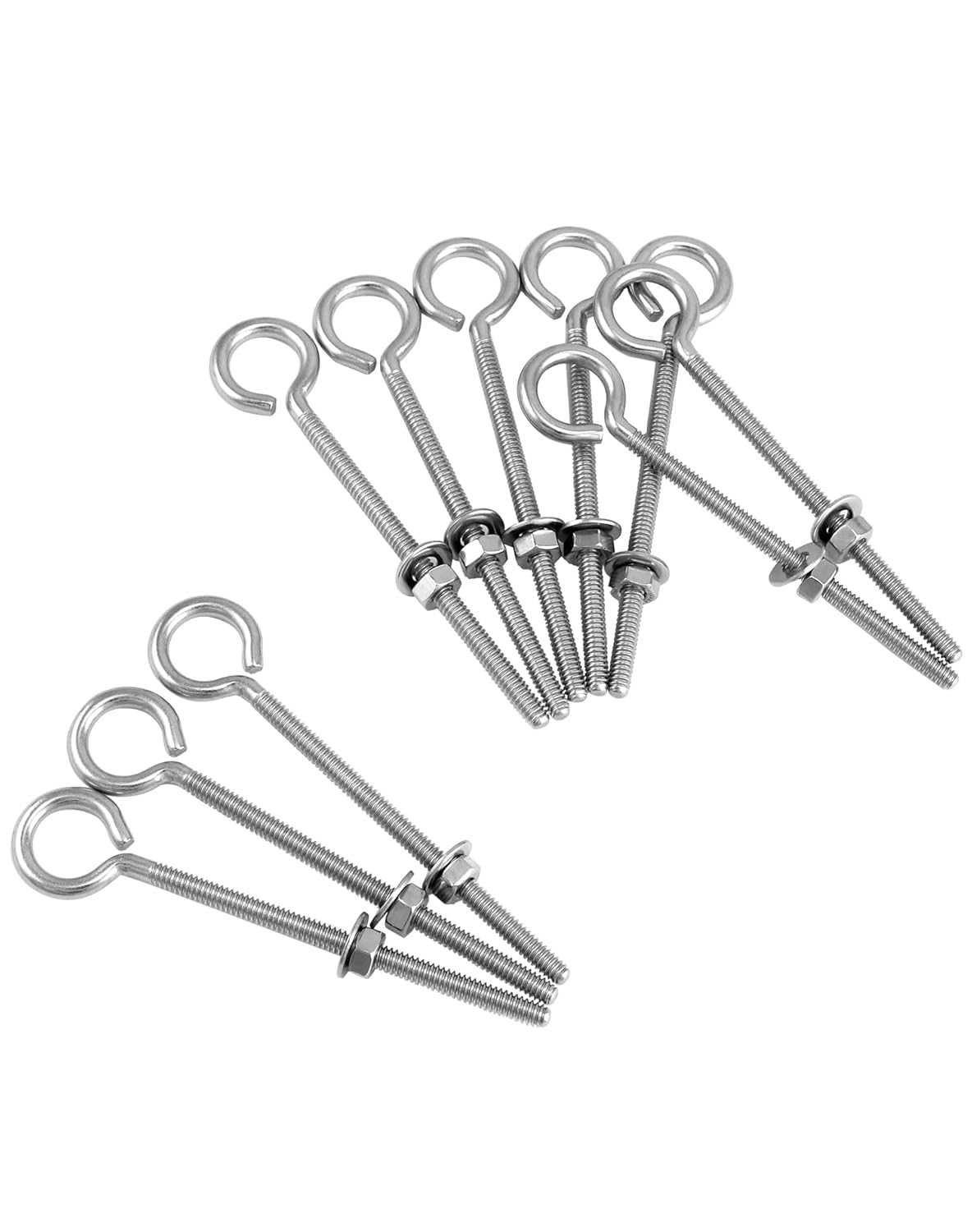 Eye Bolts, 10 Pack 1/4