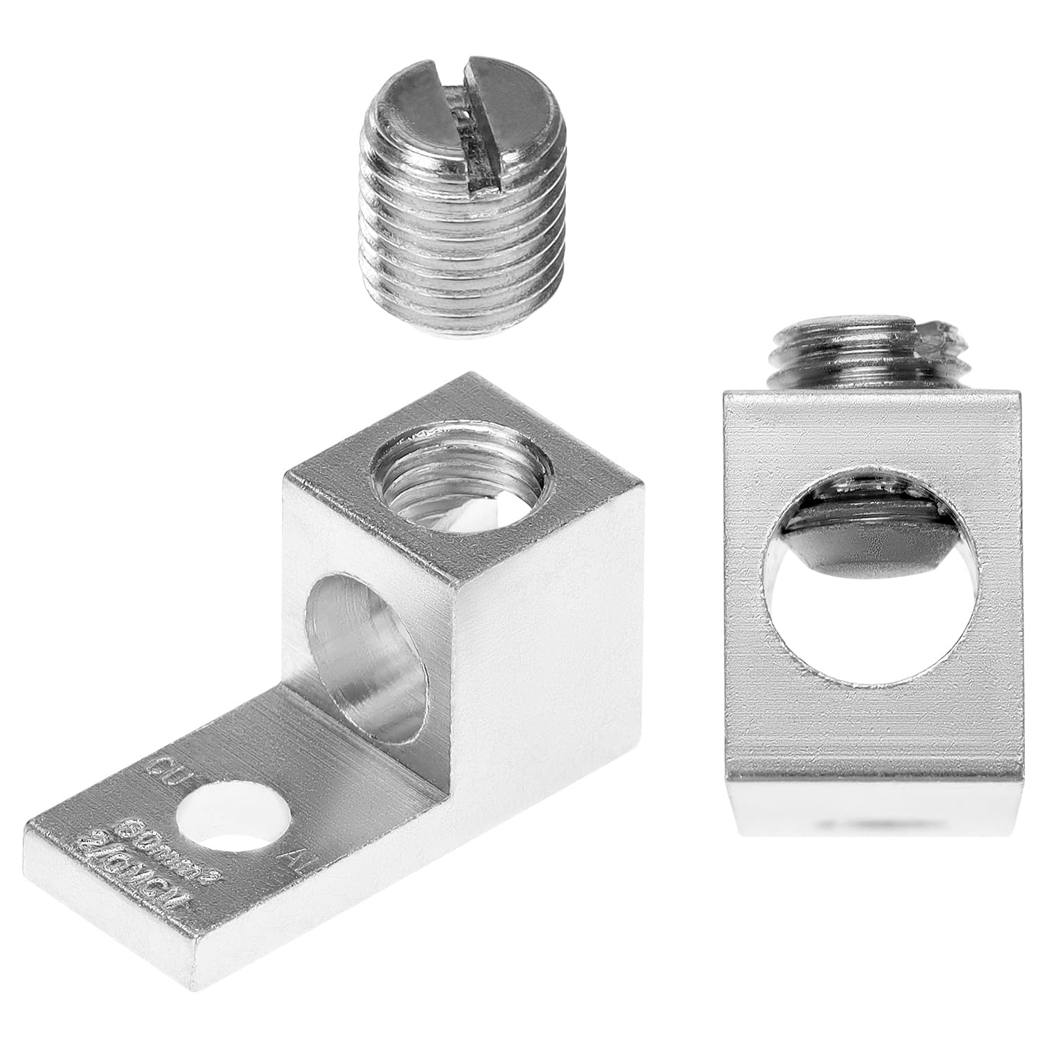 Aluminum Alloy Mechanical Lugs, 25Pcs High-Strength Terminal Mechanical Lug, Screw Size 5/16-24, Compatible with 14 AWG - 2/0 AWG Conductors - Image 3