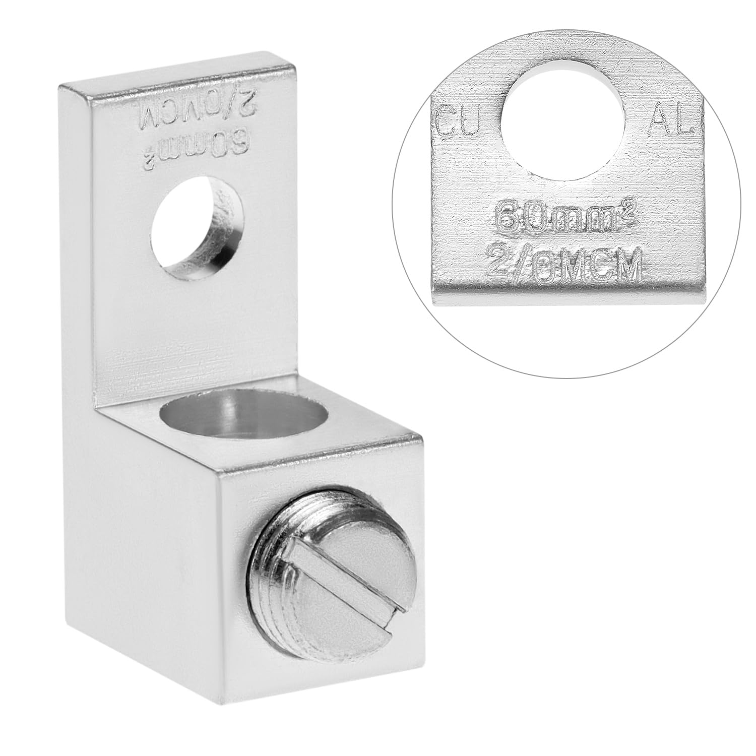 Aluminum Alloy Mechanical Lugs, 25Pcs High-Strength Terminal Mechanical Lug, Screw Size 5/16-24, Compatible with 14 AWG - 2/0 AWG Conductors - Image 4