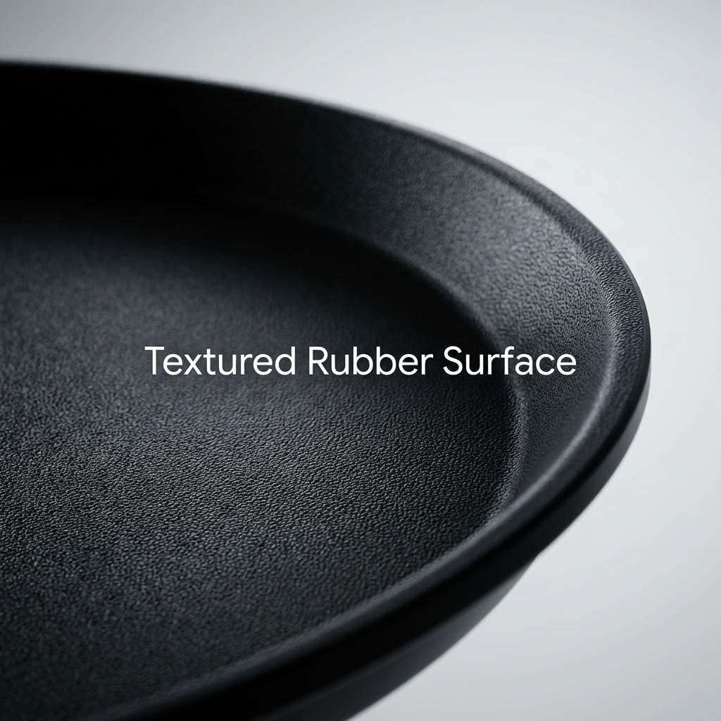 16-Inch Round Non-Slip Serving Trays – 4 Pack Rubber Surface Plastic Tray Set for Restaurant, Café & Bar - Image 5