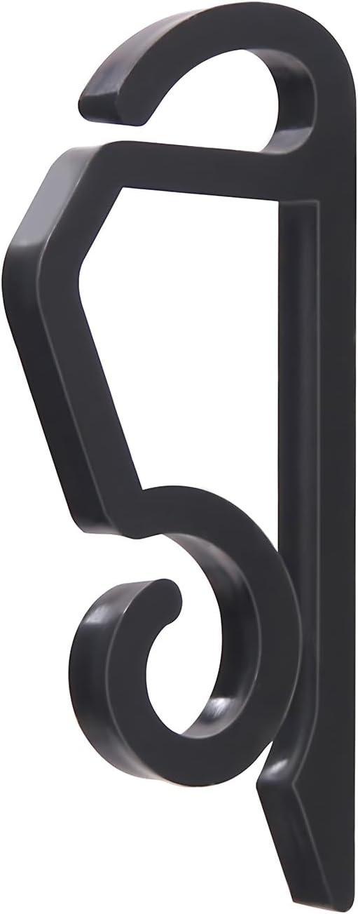 Christmas Light Clips Outdoor - 200 Pcs Holiday Lights Clip Plastic Gutter Hooks Outside Xmas Light Hangers for Hanging Christmas Halloween Decor (Black) - Image 1