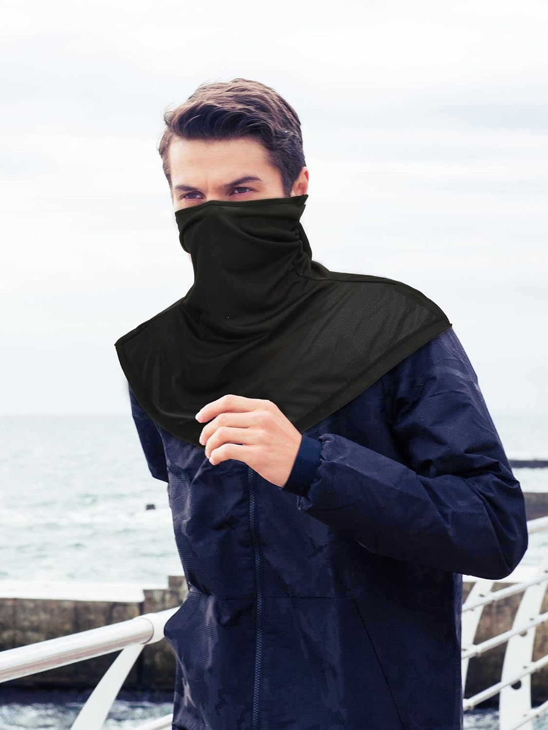 3 Piece Balaclava Face Cover Sun Protection Neck Cover Summer Balaclava Motorcycle Face Mask for Men Women - Image 4