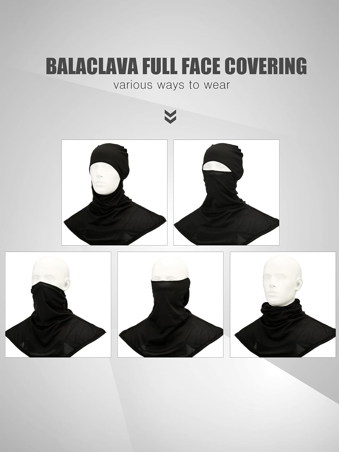 3 Piece Balaclava Face Cover Sun Protection Neck Cover Summer Balaclava Motorcycle Face Mask for Men Women - Image 5