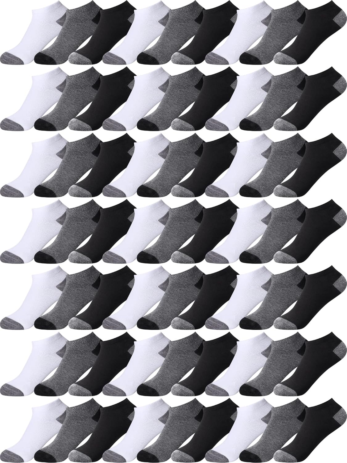 150 Pairs Men's Cushion Ankle Socks Breathable Casual Comfort Men Low Cut Sock for Sports Outdoor Running - Image 1