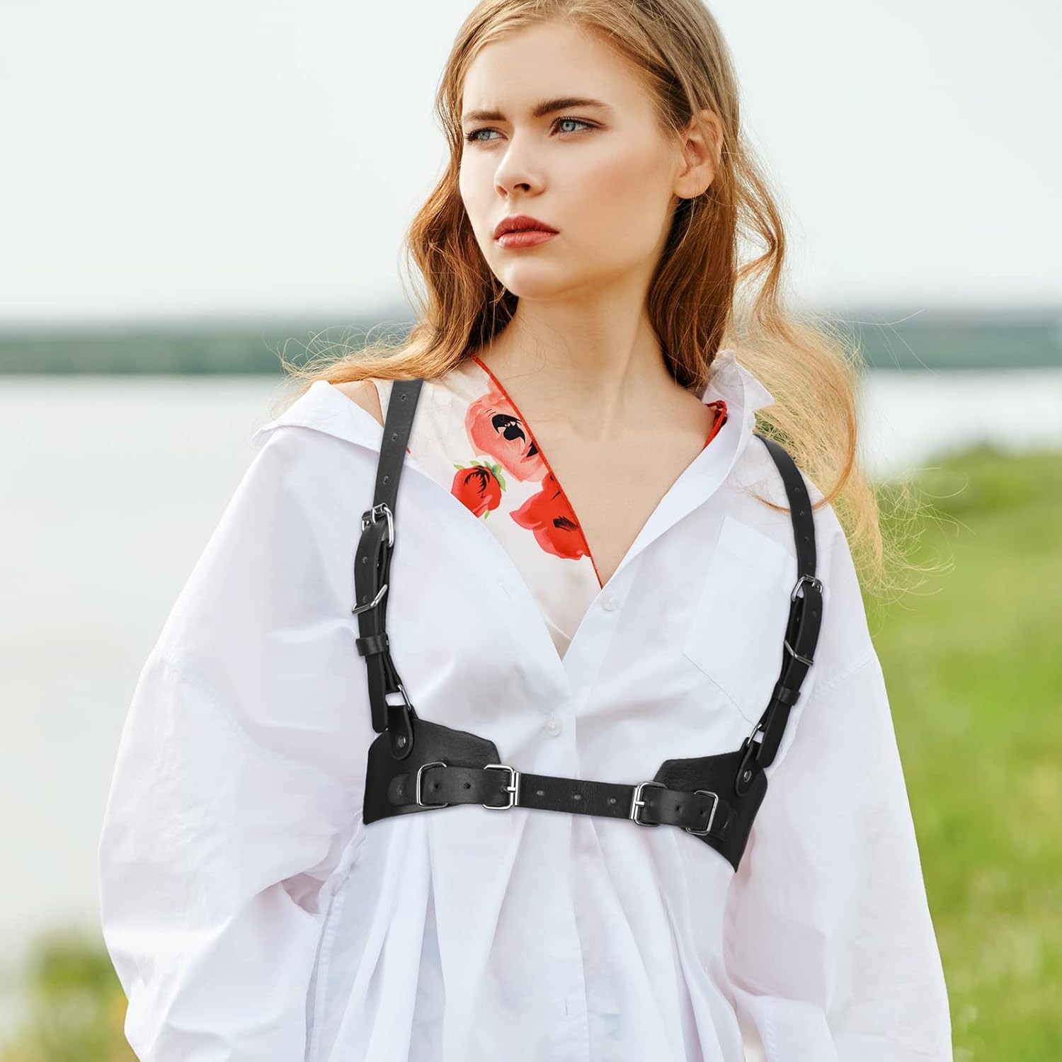 2 Pcs Women Leather Waist Belt Leather Harness for Women Fashion Body Chain Adjustable Waist Belt for Party Cosplay - Image 7