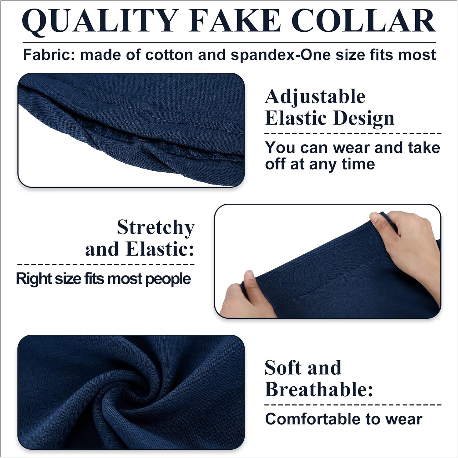 Fake Turtleneck Dickey Collars Women Half Top Mock Collar Neck Wear in Sweater Hoodie High Neck Mock Collar - Image 3