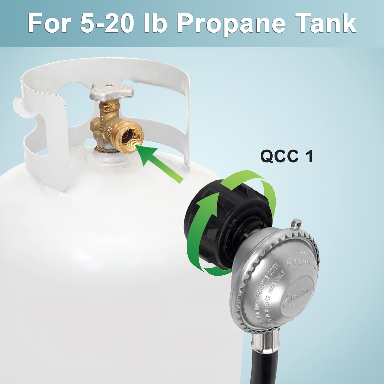 3FT Gas Grill Regulator and Hose, Propane Regulator Replacement Part for Camp Chef Griddle & Stove and Blackstone Griddle, with 3/8