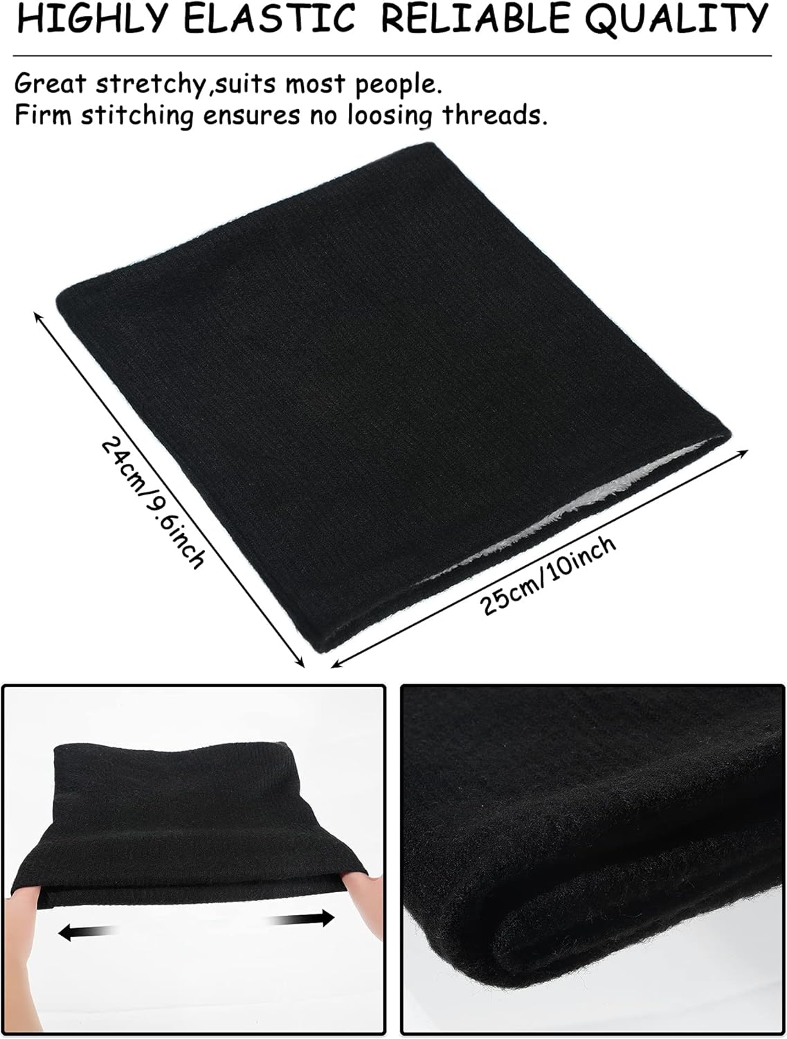 4 Pack Winter Neck Warmer Gaiter for Women Fleece Lined Thick Double Layer Knitted Warmer Neck for Cold Weather Men Sports Work - Image 2