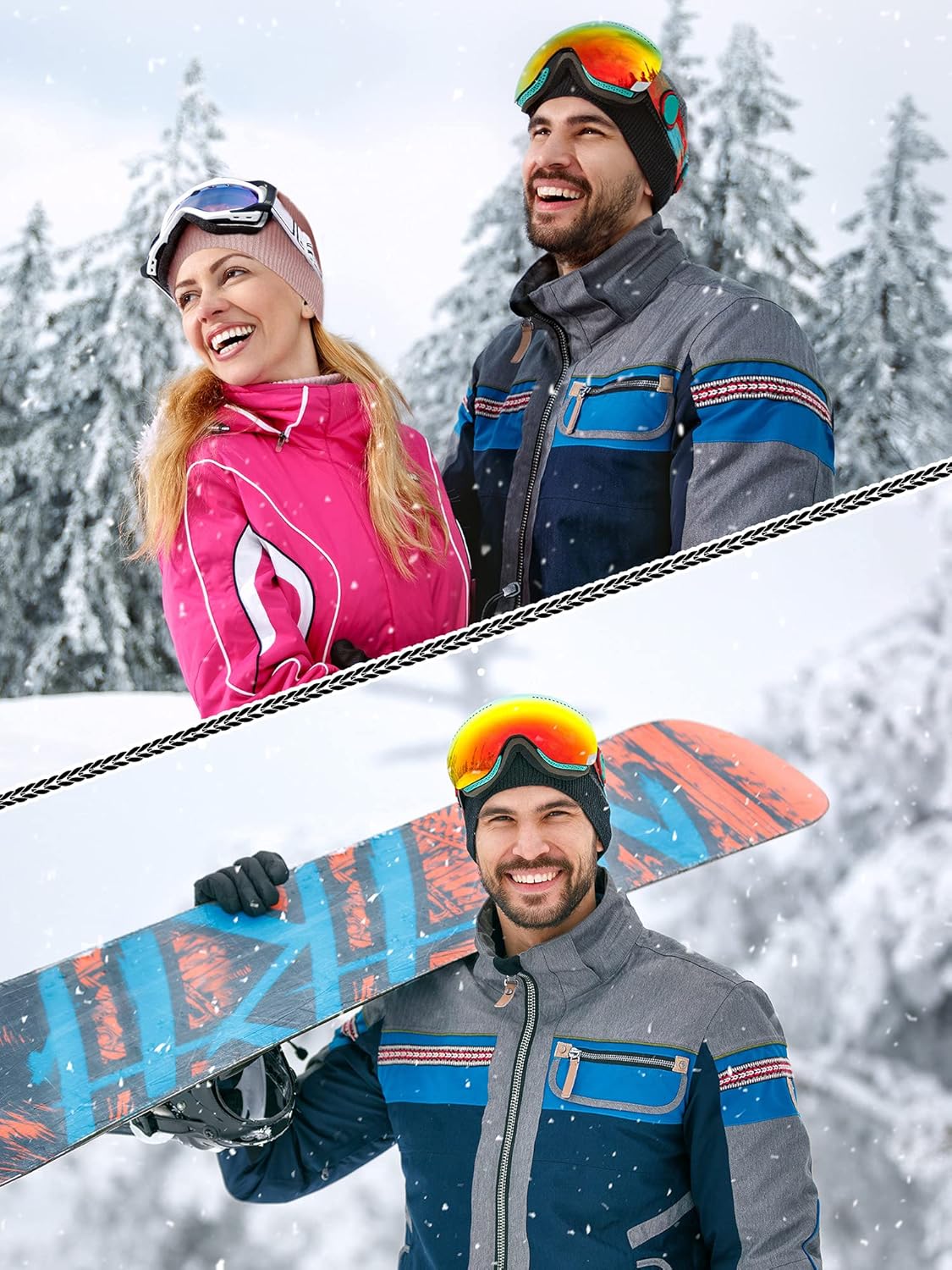 4 Pack Winter Neck Warmer Gaiter for Women Fleece Lined Thick Double Layer Knitted Warmer Neck for Cold Weather Men Sports Work - Image 7