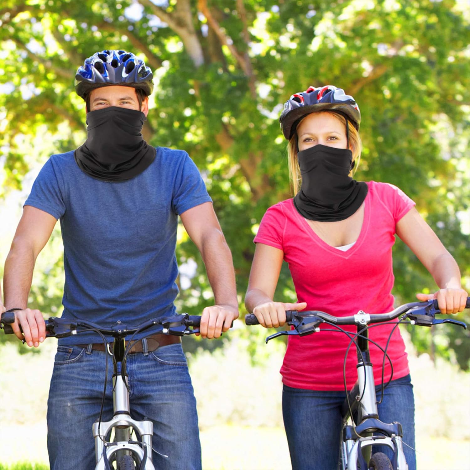 Neck Gaiter Mask Windproof Scarf UV Protection Balaclava Bandanas Breathable Outdoor for Men Women(20 Pieces,Black) - Image 5