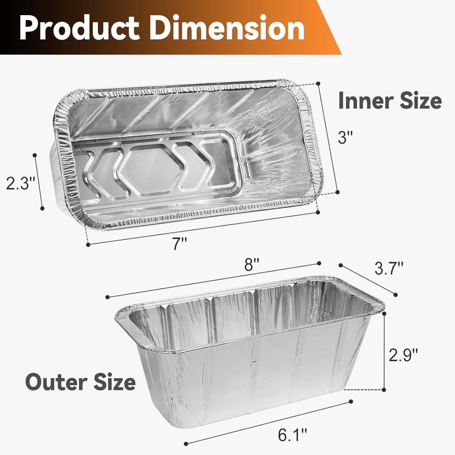 50-Pack Grease Cup Liners for Blackstone 28, 30, 36, 17, 22 Inch Griddle with Rear Grease Cup, Disposable Aluminum Foil Drip Pan, 8 x 3.7 Inch, 5017 - Image 2