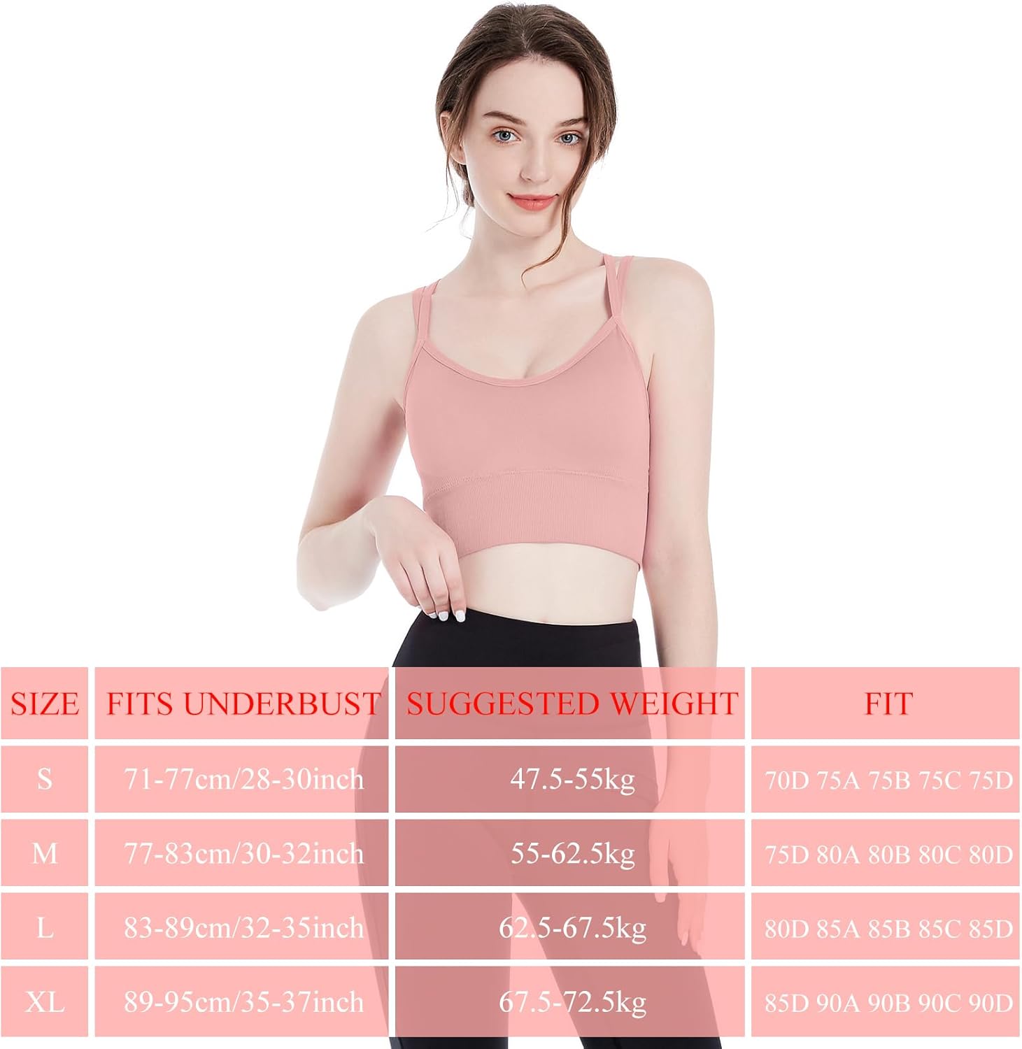 3 Pcs Strappy Sports Bras for Women Crisscross for Yoga Running Support Yoga Bra Padded Workout Bras - Image 3