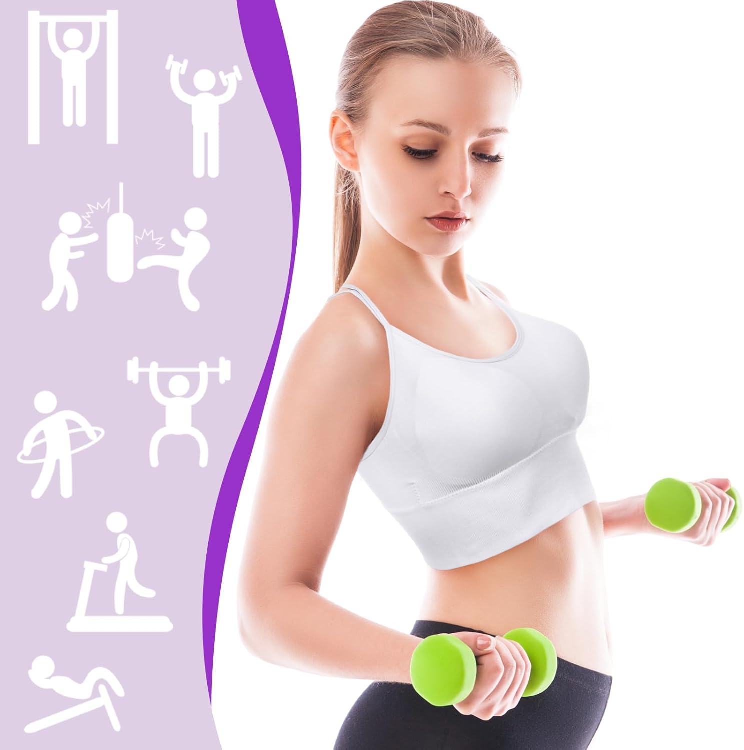 3 Pcs Strappy Sports Bras for Women Crisscross for Yoga Running Support Yoga Bra Padded Workout Bras - Image 8