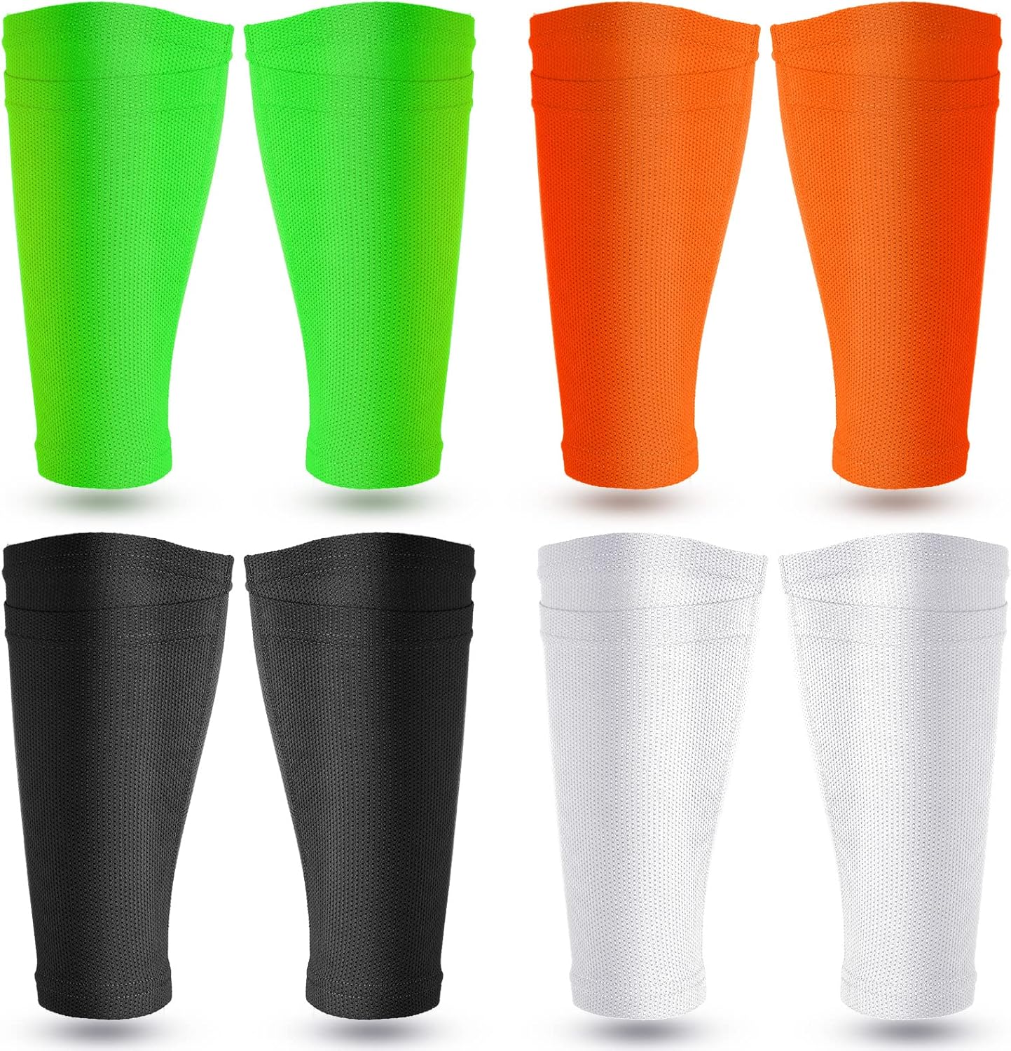 Soccer Shin Guards Sleeves 4 Pairs Flexible Soccer Shin Guard Leg Performance Support Polyester Soccer Shin Guard Sleeve Holder with Pocket for Soccer Sport - Image 8