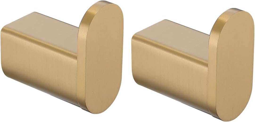 Champagne Bronze Towel Hooks for Bathrooms Wall Mount Coat Hooks SUS304 Stainless Steel Hand Towel Robe Hook.96026-8CB - Image 1