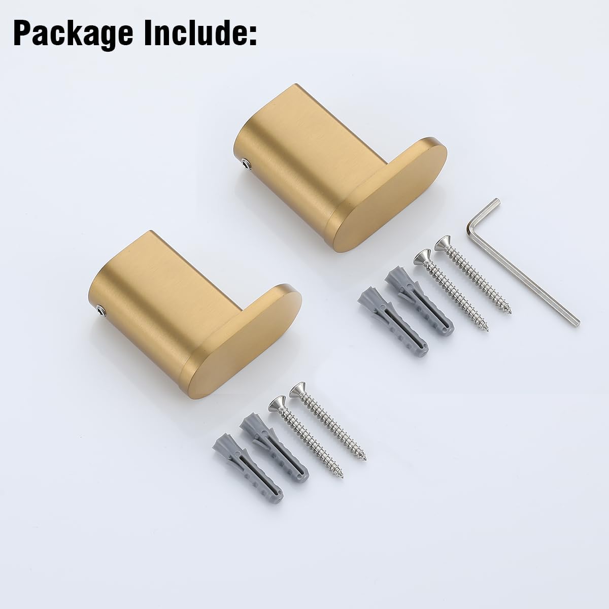 Champagne Bronze Towel Hooks for Bathrooms Wall Mount Coat Hooks SUS304 Stainless Steel Hand Towel Robe Hook.96026-8CB - Image 8