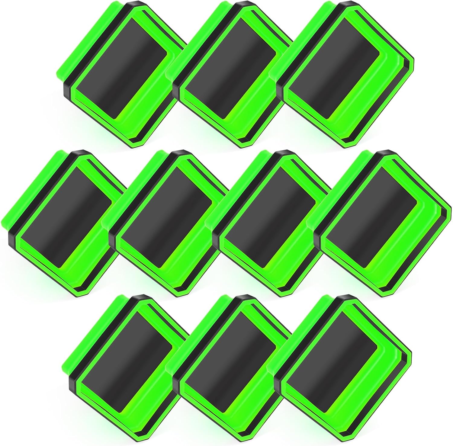 10 Pcs Magnetic Tool Tray Collapsible Foldable Parts Trays Set Magnetic Screw Tray Magnetic Parts Bowl Square Silicone Magnetic Tool for Bolts Nuts Washers Pins Screw Parts (Green) - Image 7