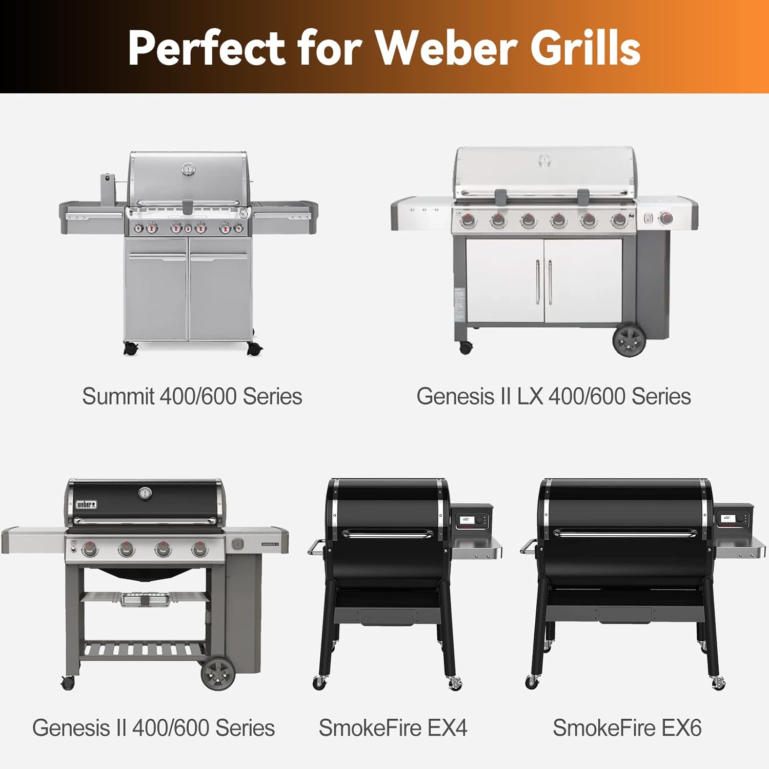 20-Pack Grill Drip Pans for Weber SmokeFire, Summit, Genesis Series, 11 x 5 Inch Disposable Aluminum Foil Grease Tray Liners - Image 3