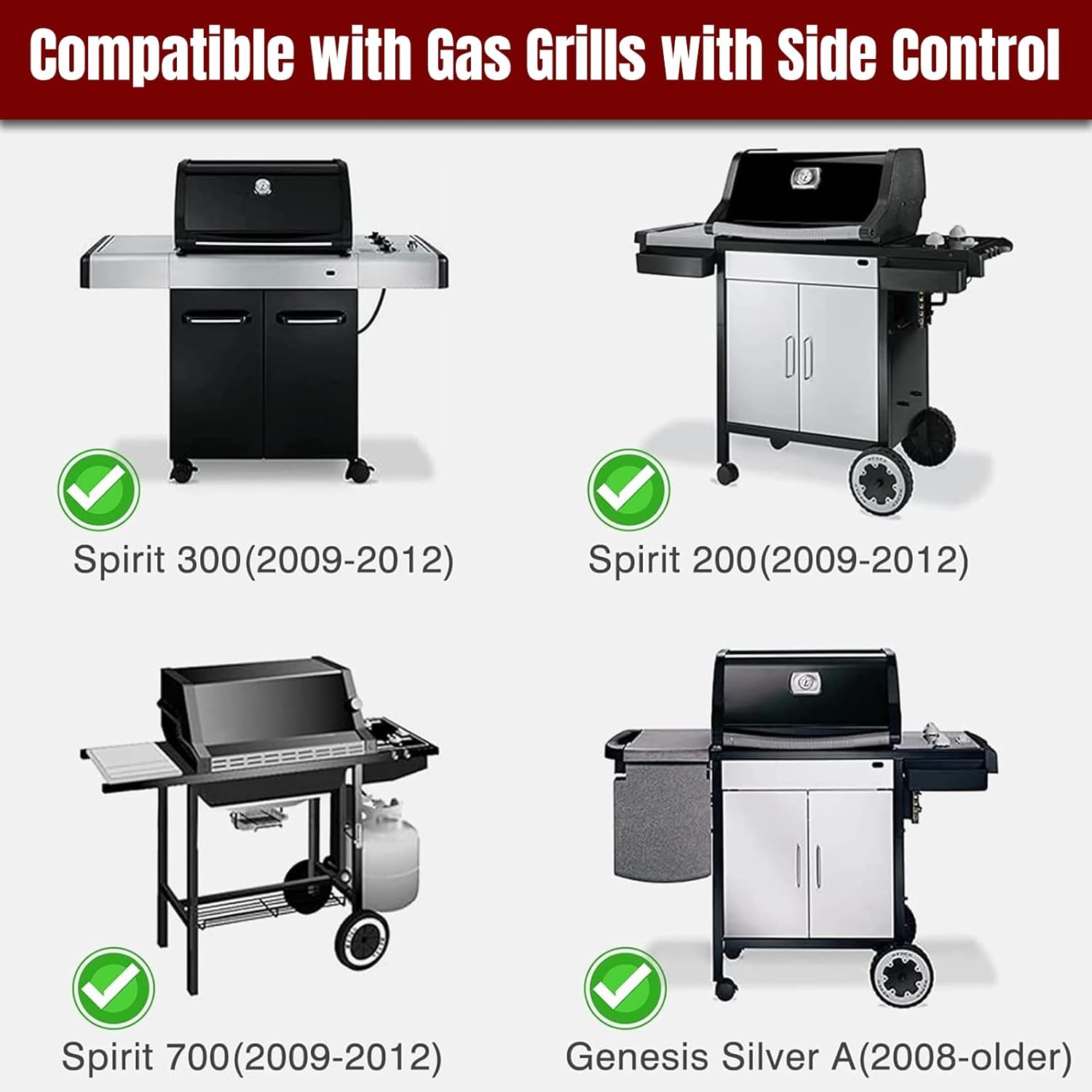 1819-51 1836-32 Grill Igniter Kit, Replacement for Weber 91360 Spirit E-310, E-320 200, E-210, Igniter Kit for Weber Spirit 200 & 300 Series with Side Control (2009-2012) Gas Grills - Image 2