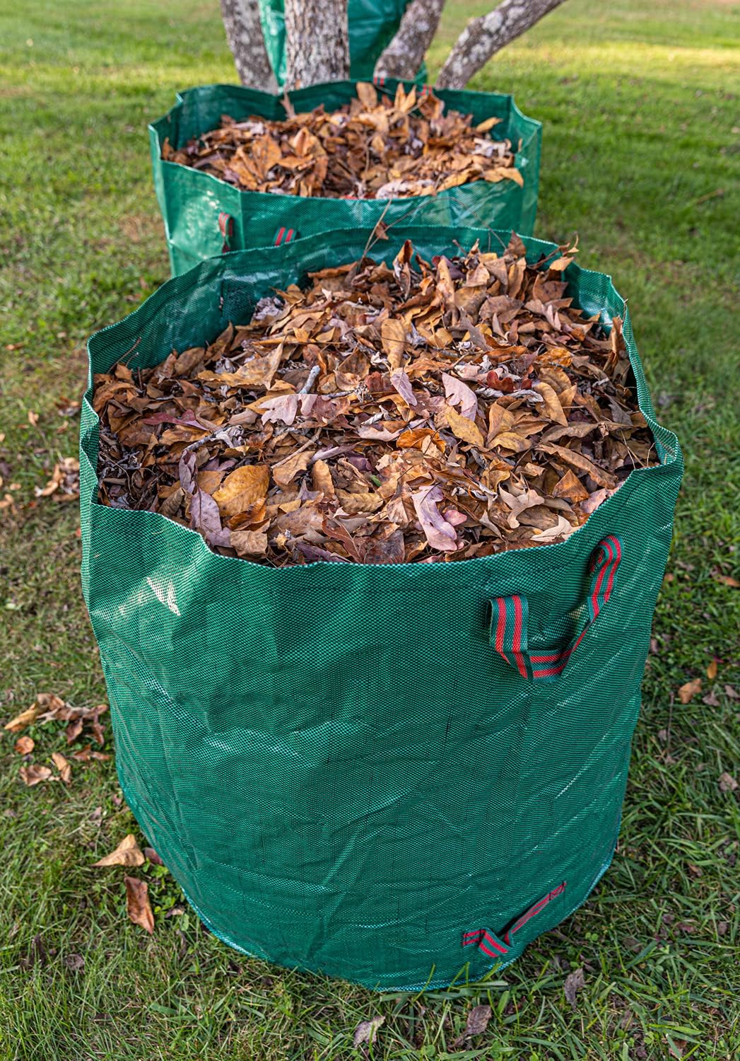 3-Pack 72 Gallon Yard Waste Bags, Reusable Heavy Duty Collapsible Garden Leaf Bags with Plastic Ring, Stand-Up Yard Waste Bin for Leaves, Lawn Debris & Grass Clippings - Image 6