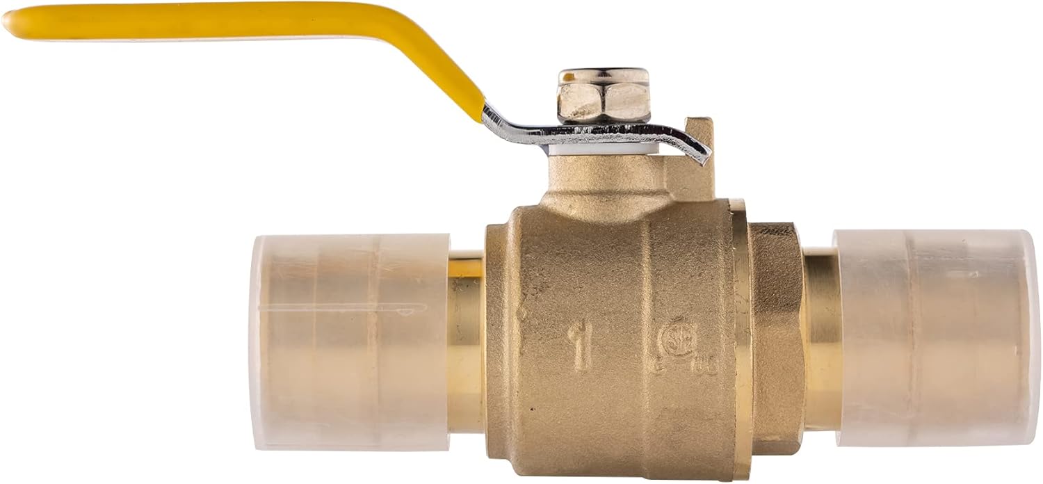 1 Inch Brass Full Port Ball Valve For Pex-A Pipe, ASTM F1960 Expansion Connection Only, Yellow Handle,(VALVE155) - Image 2