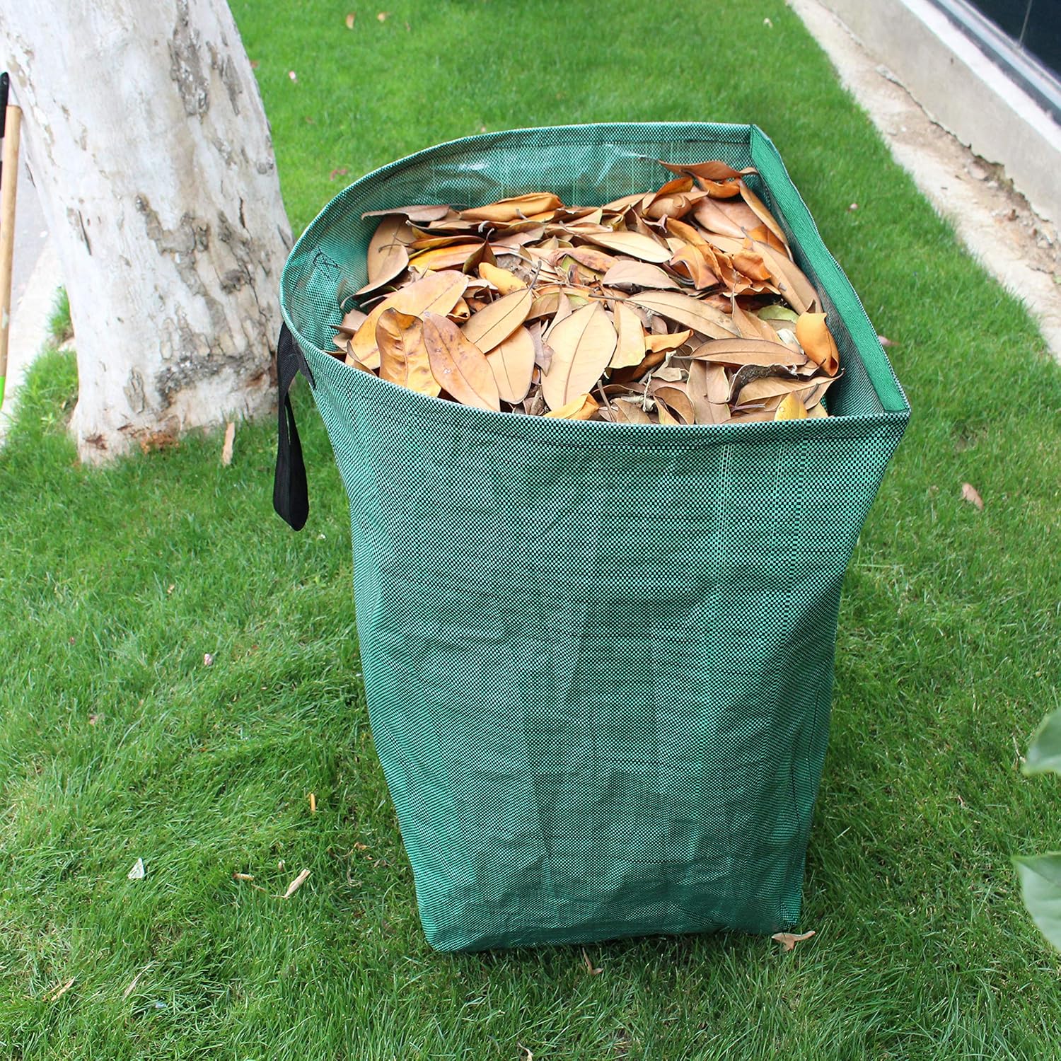 2-Pack 53 Gallon Dustpan-Type Yard Waste Bags, Reusable Heavy Duty Collapsible Garden Leaf Bags, Leaf Collector for Leaves, Lawn Debris & Grass Clippings - Image 3
