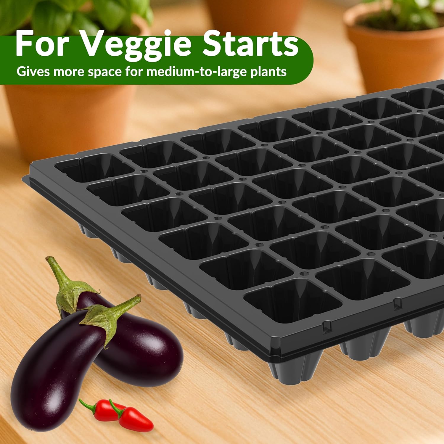 10 Pack 72 Cell Seed Starter Trays, 1.75