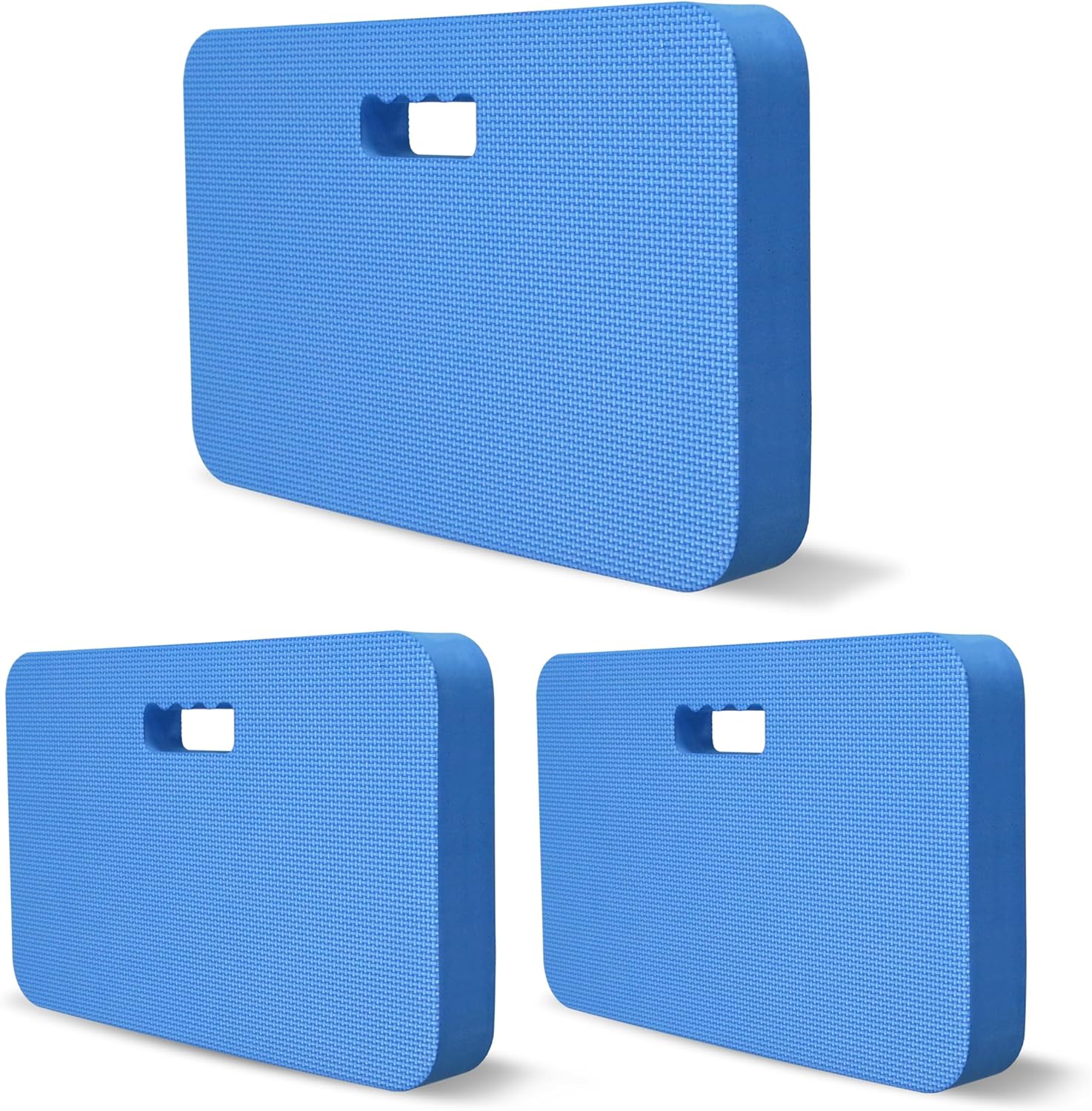 3-Pack Garden Kneeling Pad - For Gardening, Baby Bath, Yoga, Pilates, Exercise, Blue - Image 1