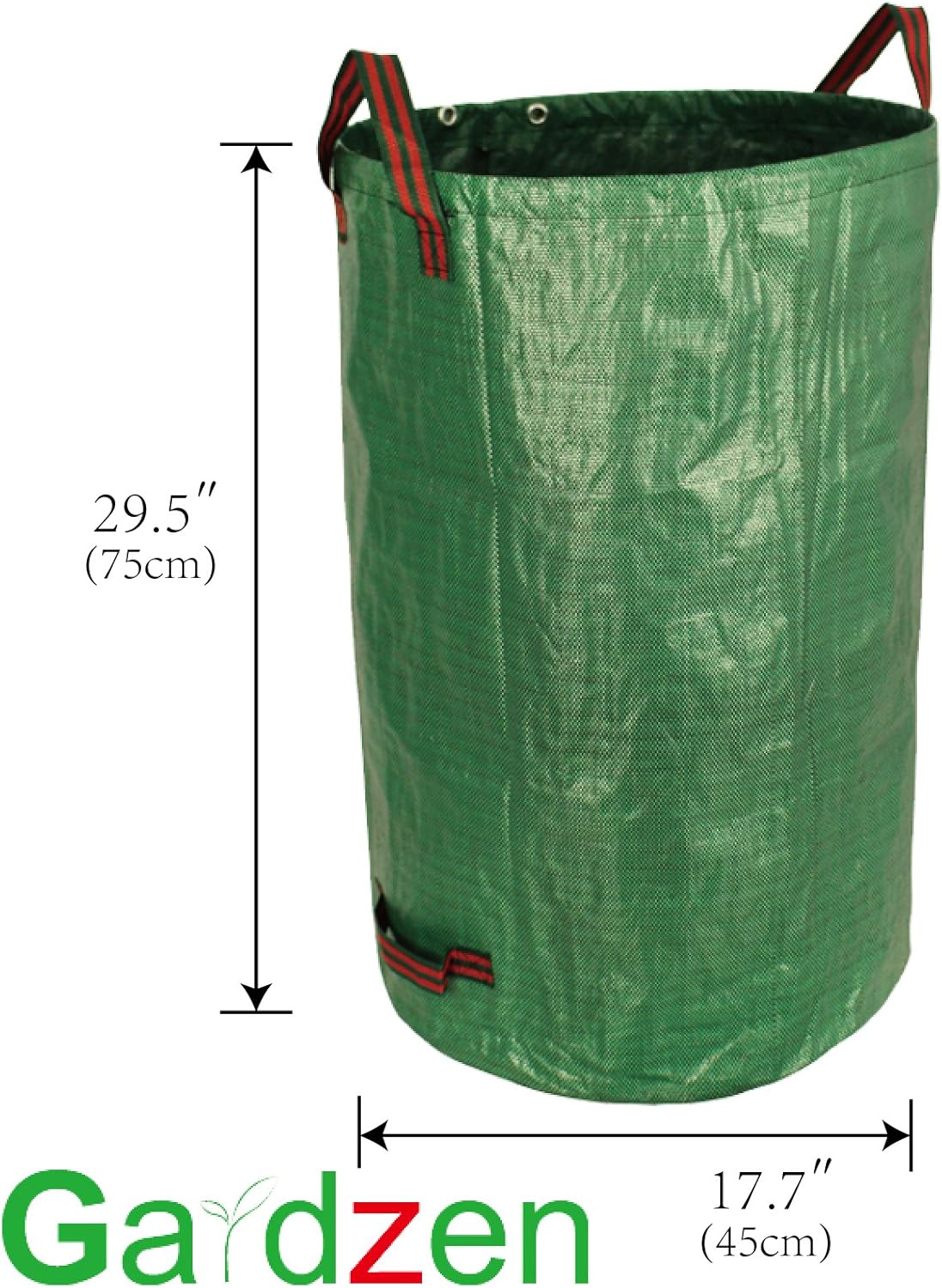 3-Pack 32 Gallon Yard Waste Bags, Reusable Heavy Duty Collapsible Garden Leaf Bags with Plastic Ring, Stand-Up Yard Waste Bin for Leaves, Lawn Debris & Grass Clippings - Image 3