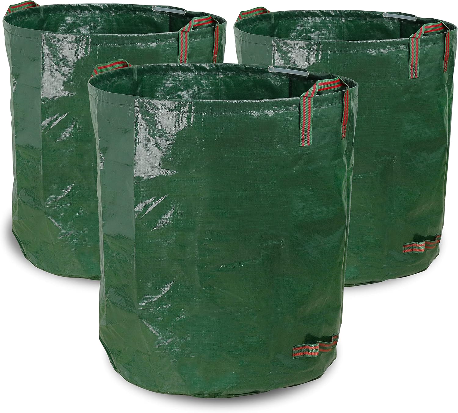 3-Pack 72 Gallon Yard Waste Bags, Reusable Heavy Duty Collapsible Garden Leaf Bags with Plastic Ring, Stand-Up Yard Waste Bin for Leaves, Lawn Debris & Grass Clippings, PE Material - Image 1