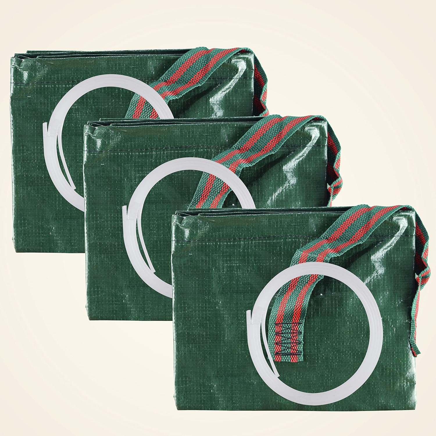 3-Pack 72 Gallon Yard Waste Bags, Reusable Heavy Duty Collapsible Garden Leaf Bags with Plastic Ring, Stand-Up Yard Waste Bin for Leaves, Lawn Debris & Grass Clippings, PE Material - Image 6