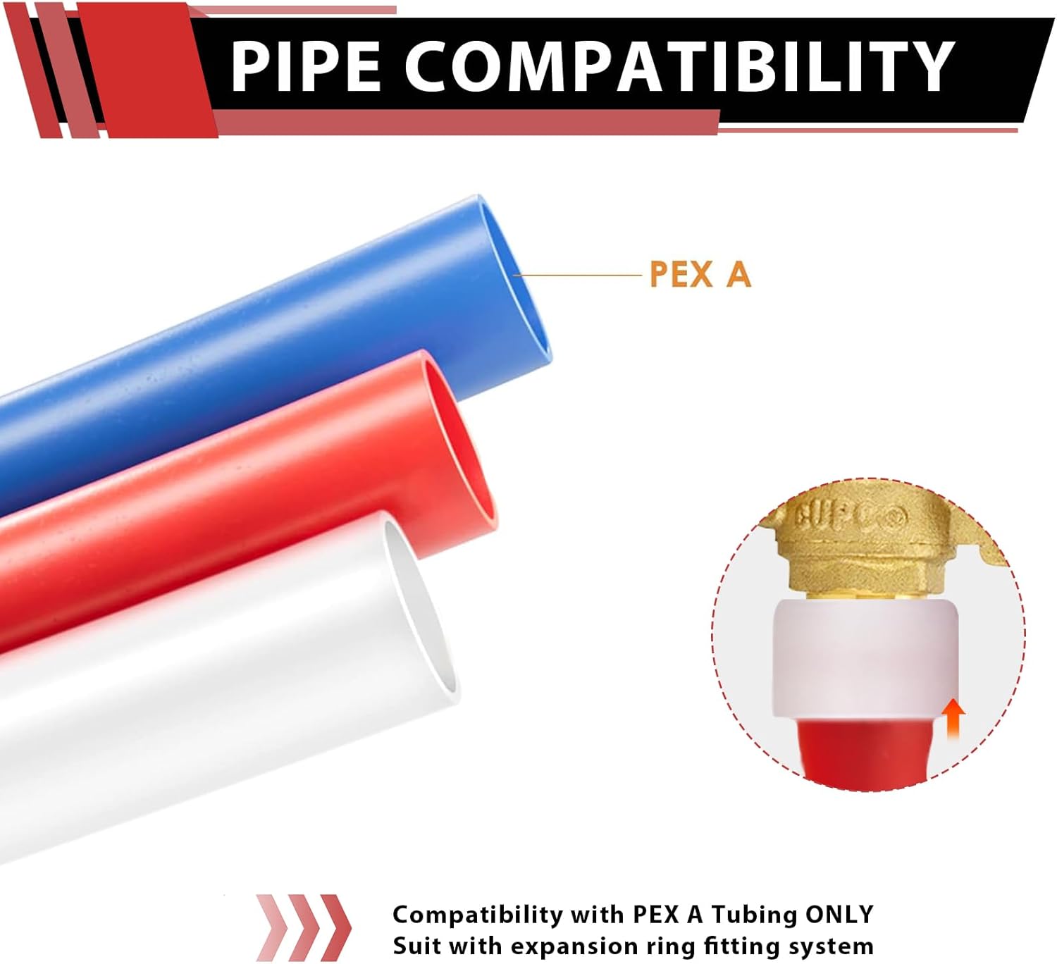 (Pack of 2)  Cold Expansion Pex-A 1/2-inch X 1/2 Inch Male MPT Brass Shut-off Ball Valve for Pex-A Pipe Connection, ASTM F1960, Blue Lever, cUPC Certified,(VALVE445) - Image 5