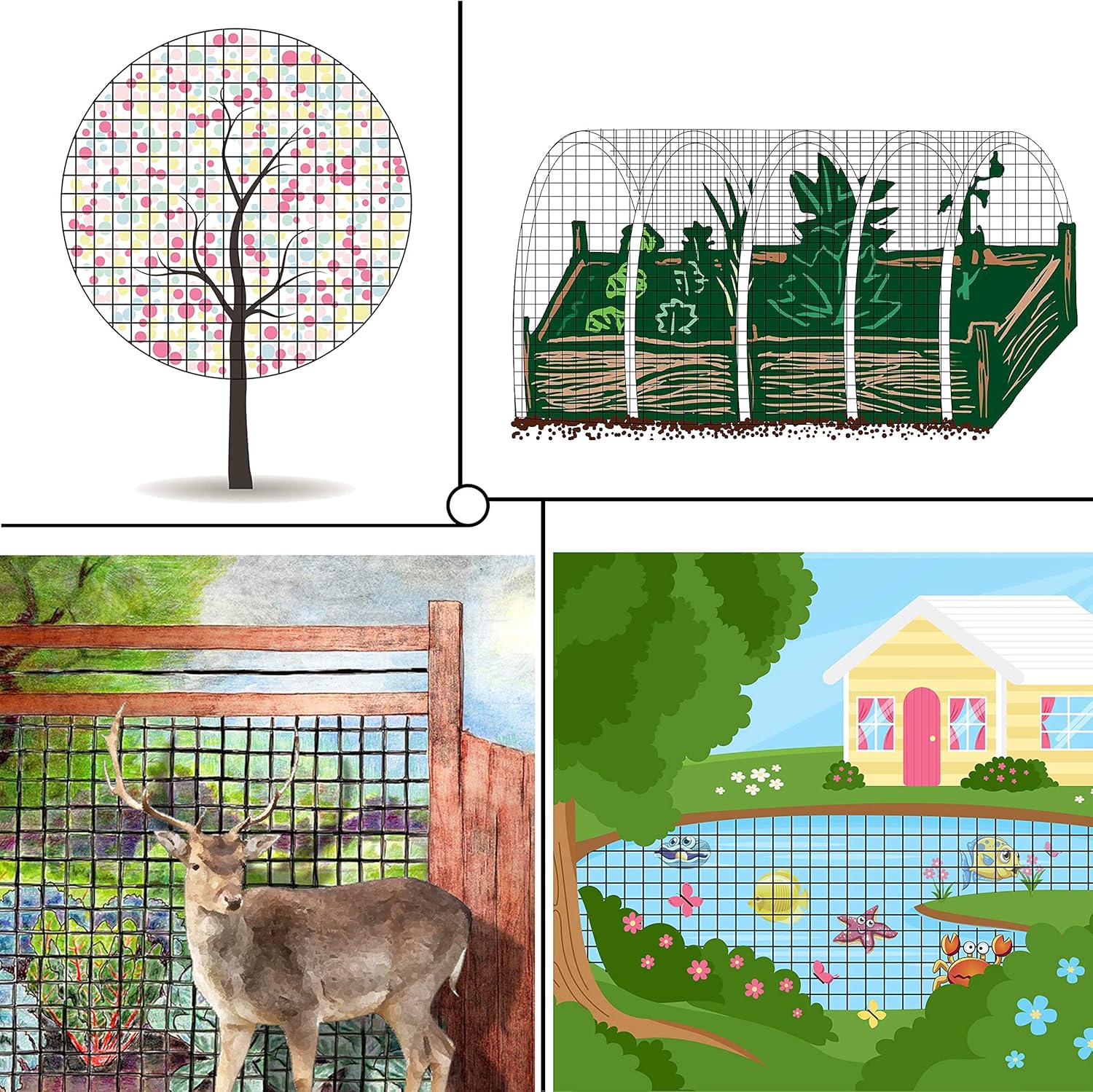 6.8ft x 65ft Anti Bird Netting, Pond Net with 50pcs Cable Ties - Protect Your Garden Vegetables Fruit Plants Ponds - Image 7