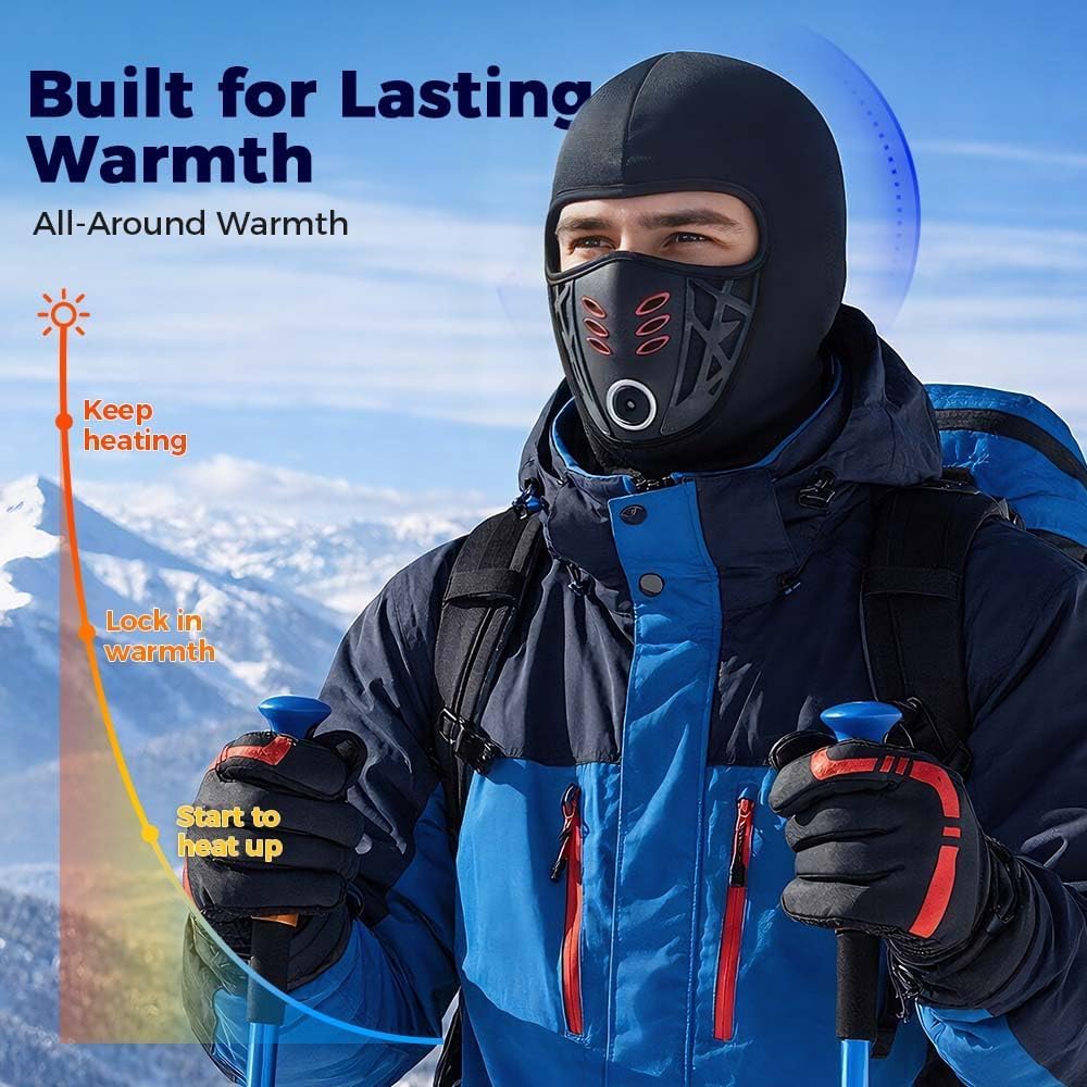 Winter Windproof Thermal Fleece Face Mask, 2026 Fleece Motorcycle Thermal Full Face Mask for Cycling Outdoor Sports - Image 2