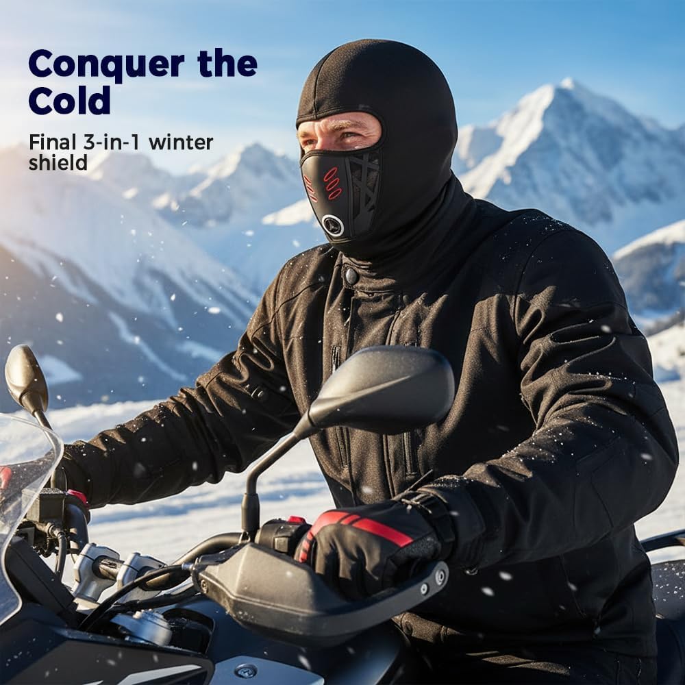Winter Windproof Thermal Fleece Face Mask, 2026 Fleece Motorcycle Thermal Full Face Mask for Cycling Outdoor Sports - Image 4
