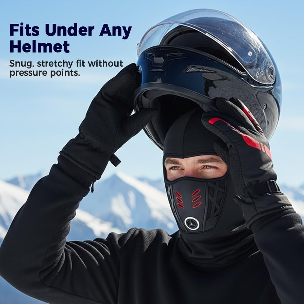 Winter Windproof Thermal Fleece Face Mask, 2026 Fleece Motorcycle Thermal Full Face Mask for Cycling Outdoor Sports - Image 6