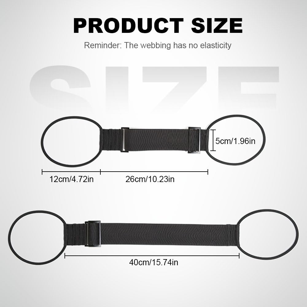Multi Use Strong Adjustable Luggage Connector Straps, 2026 New Suitcases Rainbow Travel Straps Waterproof, Upgrade Wear-Resistant Luggage Connector Straps Secure Stacking (Black+Multicolor) - Image 2