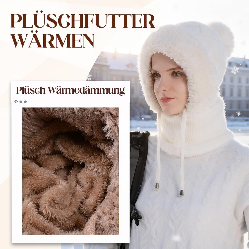 2026 New 3 in 1 Beanie Hat for Women, Upgrade Winter Balaclava Fall Winter Warm Knitted Hat Knitted Ski Scarf Mask - Image 6