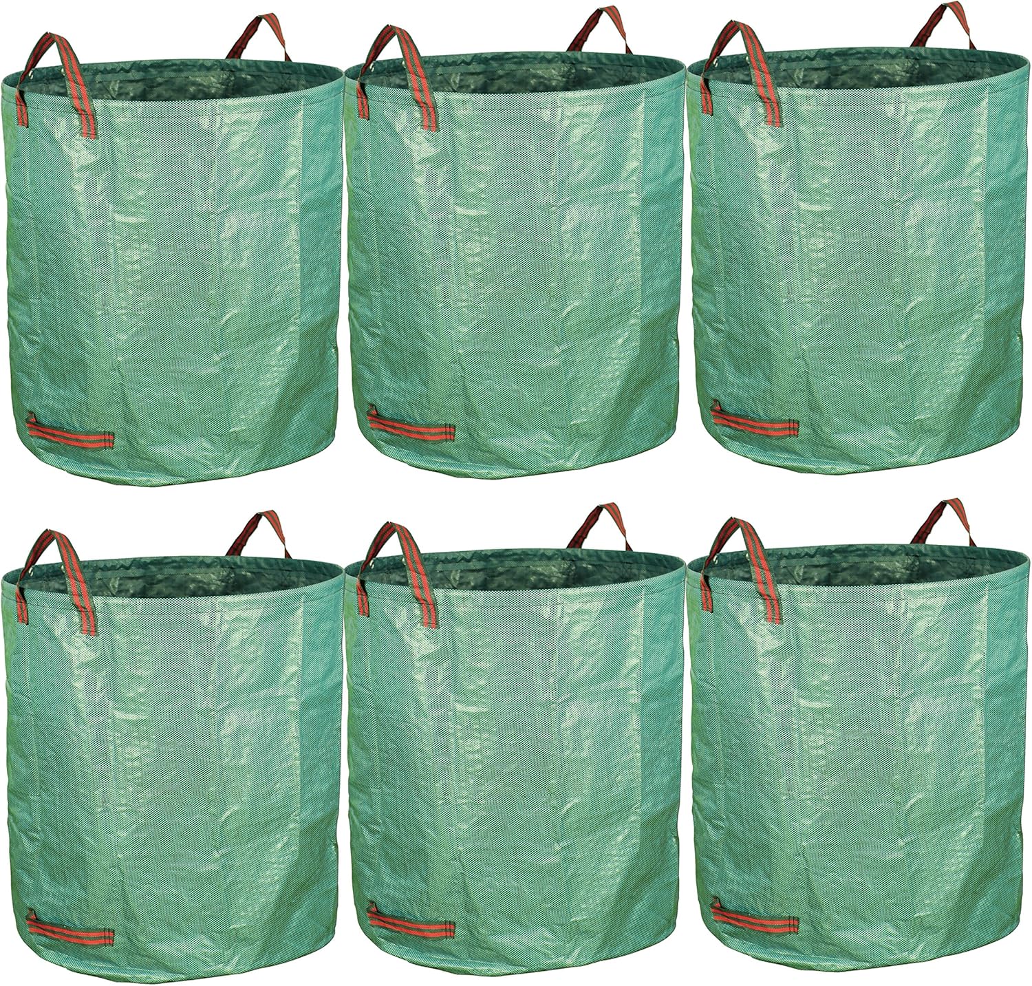 6-Pack 72 Gallon Yard Waste Bags, Reusable Heavy Duty Collapsible Garden Leaf Bags with Plastic Ring, Stand-Up Yard Waste Bin for Leaves, Lawn Debris & Grass Clippings - Image 1