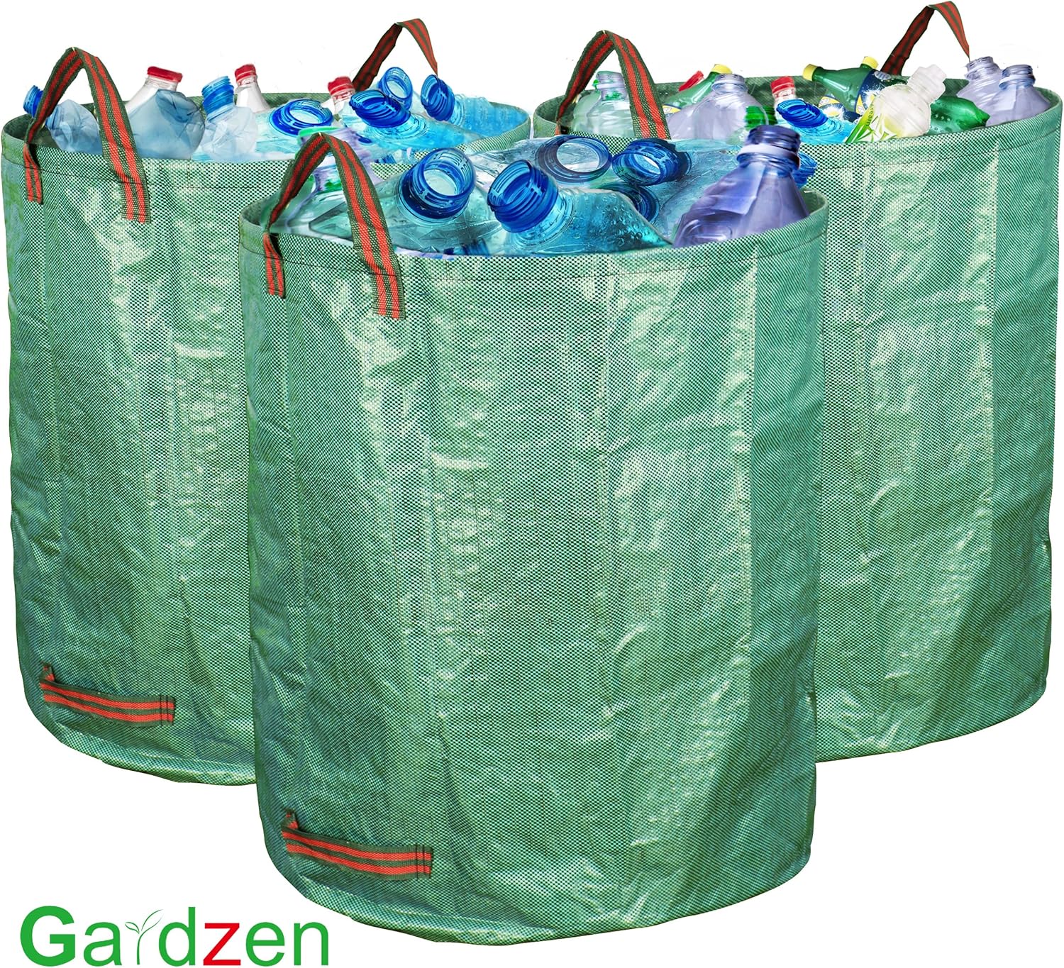 6-Pack 72 Gallon Yard Waste Bags, Reusable Heavy Duty Collapsible Garden Leaf Bags with Plastic Ring, Stand-Up Yard Waste Bin for Leaves, Lawn Debris & Grass Clippings - Image 7