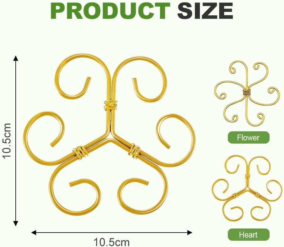 Plant Stem Support Set, 2025 New Reusable Plastic Climbing Plant Support Plant Trellis 3/6 Pcs, Upgrade Climbing Houseplant Support Stakes for Indoor Plants Stem Holder (3, Flower Goldern) - Image 3