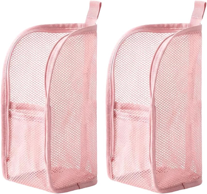 Standing Toiletry Bag, 2026 New EVA Mesh Large Capacity Cosmetic Waterproof Bag, Upgrade Portable Lightweight Travel Toiletry Bag Water Resistant Toiletries Storage Bag (Pink X2) - Image 1