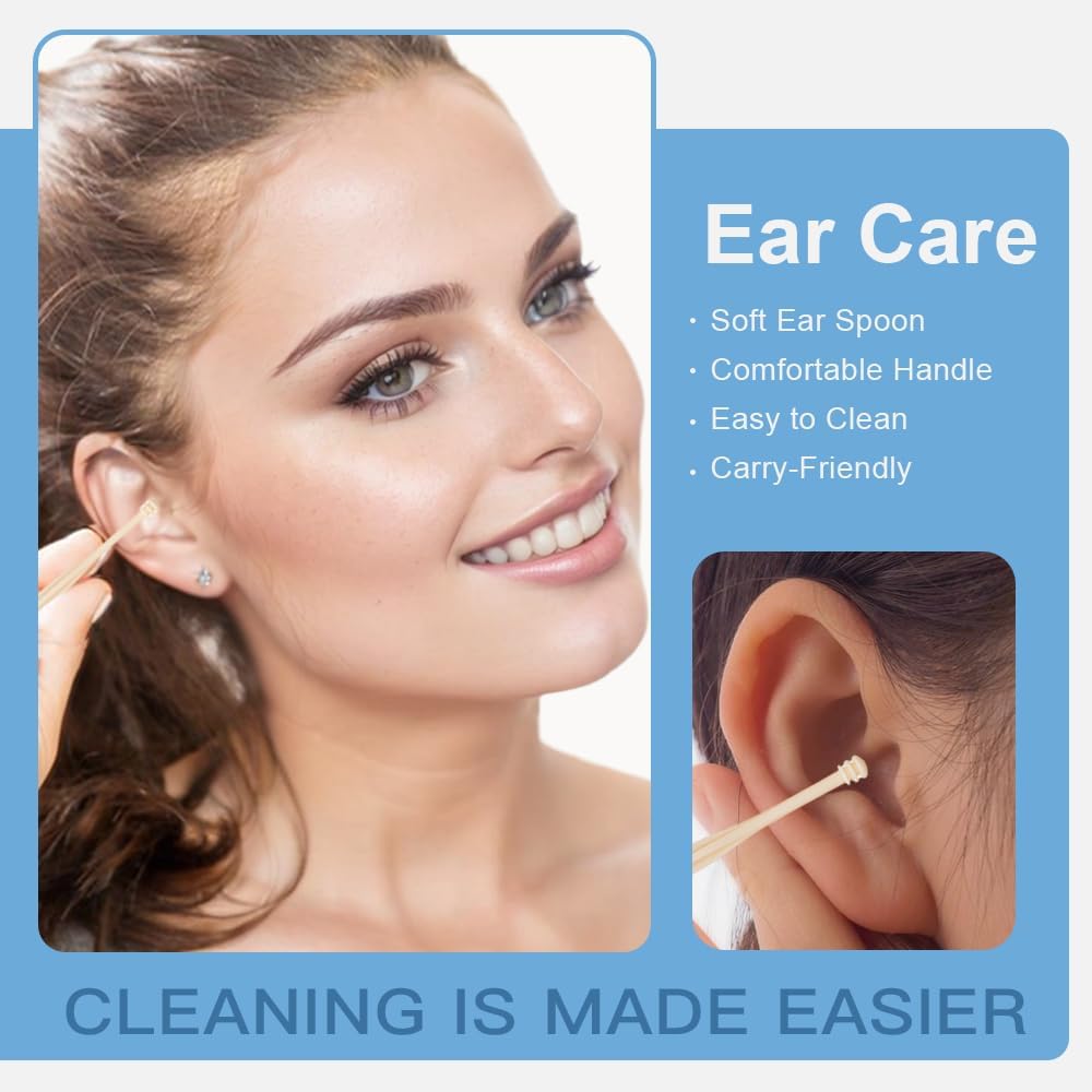 2 in 1 Nasal Hair Cutter, 2025 New Double Sided Nose Hair Knife Nostril Hair Remover Tool, Upgrade Manual 360° Rotating Nose Hair Trimmer with Ear Digger for Men, Women (Green X6) - Image 3