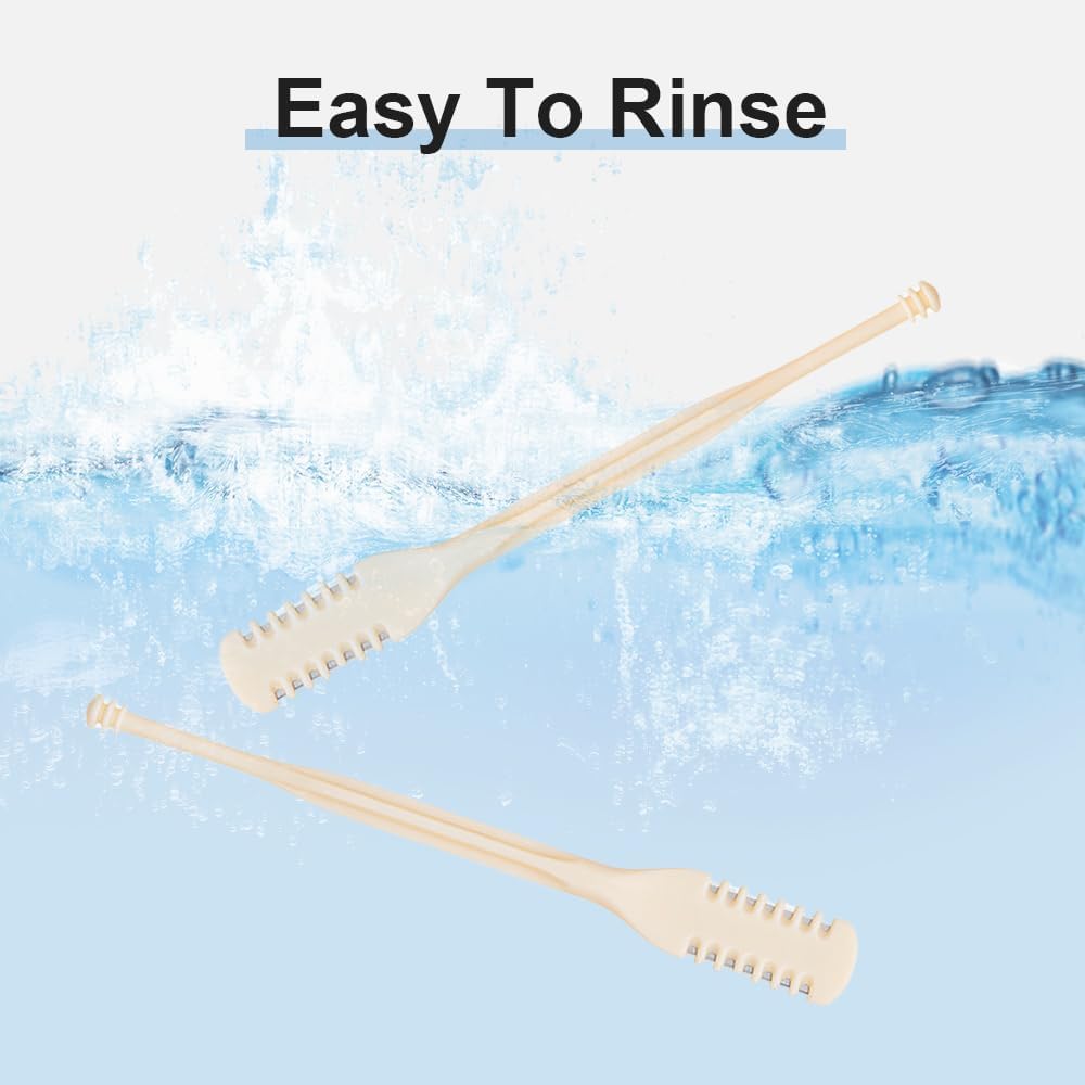 2 in 1 Nasal Hair Cutter, 2025 New Double Sided Nose Hair Knife Nostril Hair Remover Tool, Upgrade Manual 360° Rotating Nose Hair Trimmer with Ear Digger for Men, Women (Green X6) - Image 5