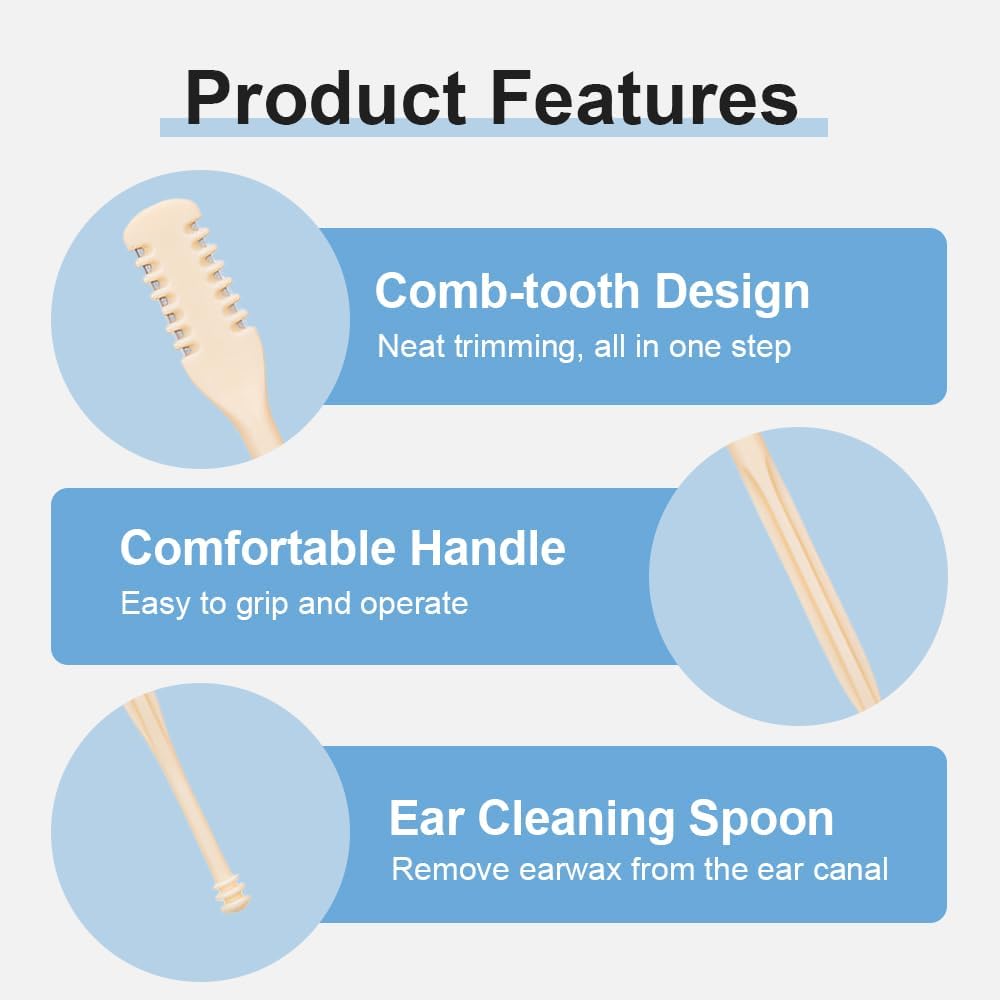 2 in 1 Nasal Hair Cutter, 2025 New Double Sided Nose Hair Knife Nostril Hair Remover Tool, Upgrade Manual 360° Rotating Nose Hair Trimmer with Ear Digger for Men, Women (Green X6) - Image 6