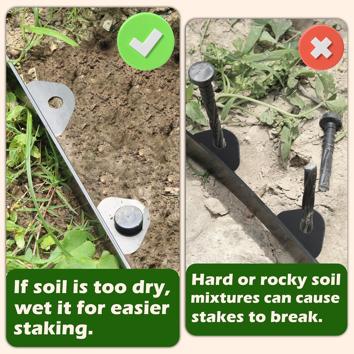 No Dig Landscape Edging Kit, 40-Foot Long, 3-Inch Tall Garden Edging Border and 100 pcs Landscape Edging Anchoring Spikes Bundle - Image 7