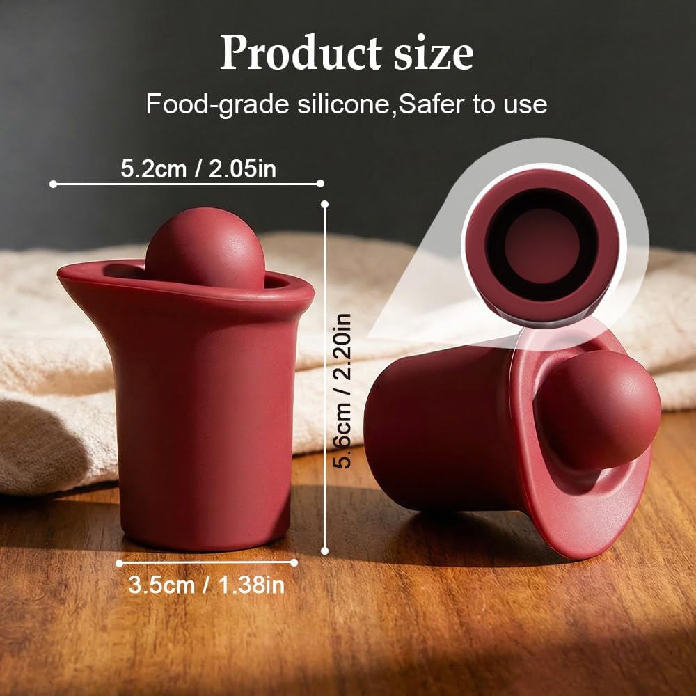 Silicone Wine Stopper for Wine Bottles, 2026 New Seal Bottle Cover Caps to Keep Wine Fresh, Upgrade Glass Bottle Sealer Covers Wine Stoppers for Home Use Cover Wine Bottle Caps (Khaki) - Image 6