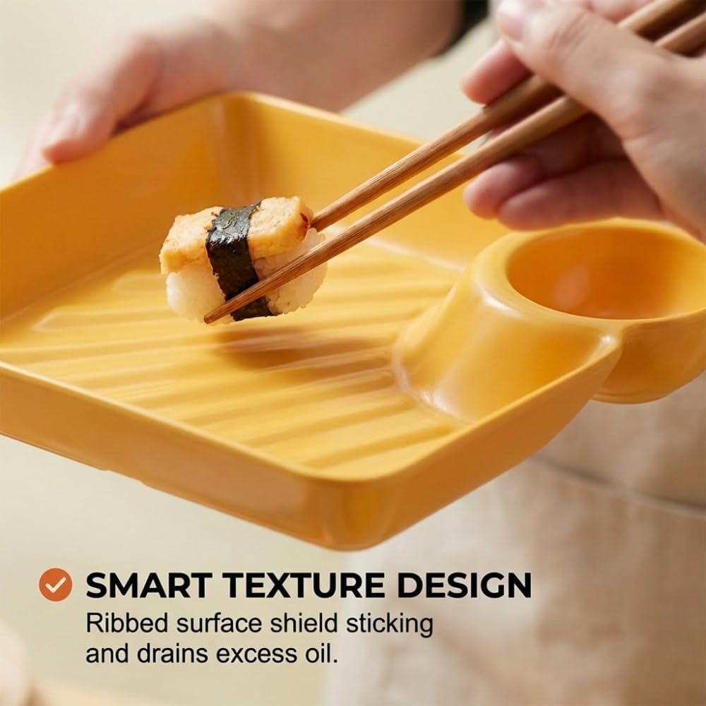 Sauce Separated Plate, 2026 New Plastic Dumpling Plates with Sauce Compartment, Upgrade Dumpling Plate with Dipping Saucer Chip and Dip Serving Dish Small Dip Tray for Appetizer (White) - Image 4